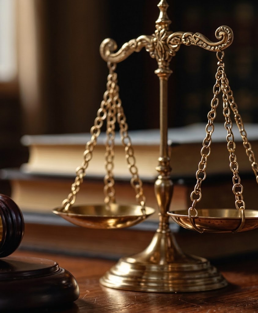 Balance de la justice et marteau de juge